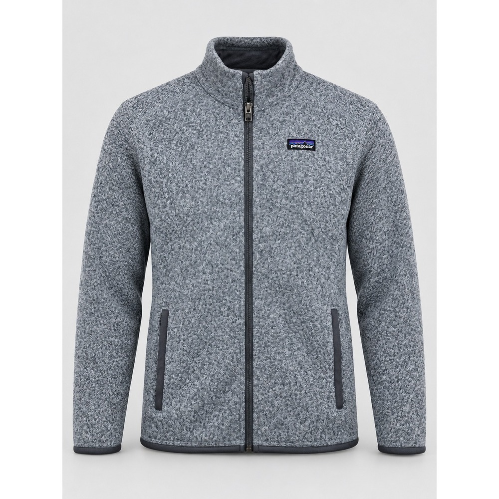 Patagonia Better Sweater Jacket Kids XL 14 Womens S Gray Full Zip Fleece Logo